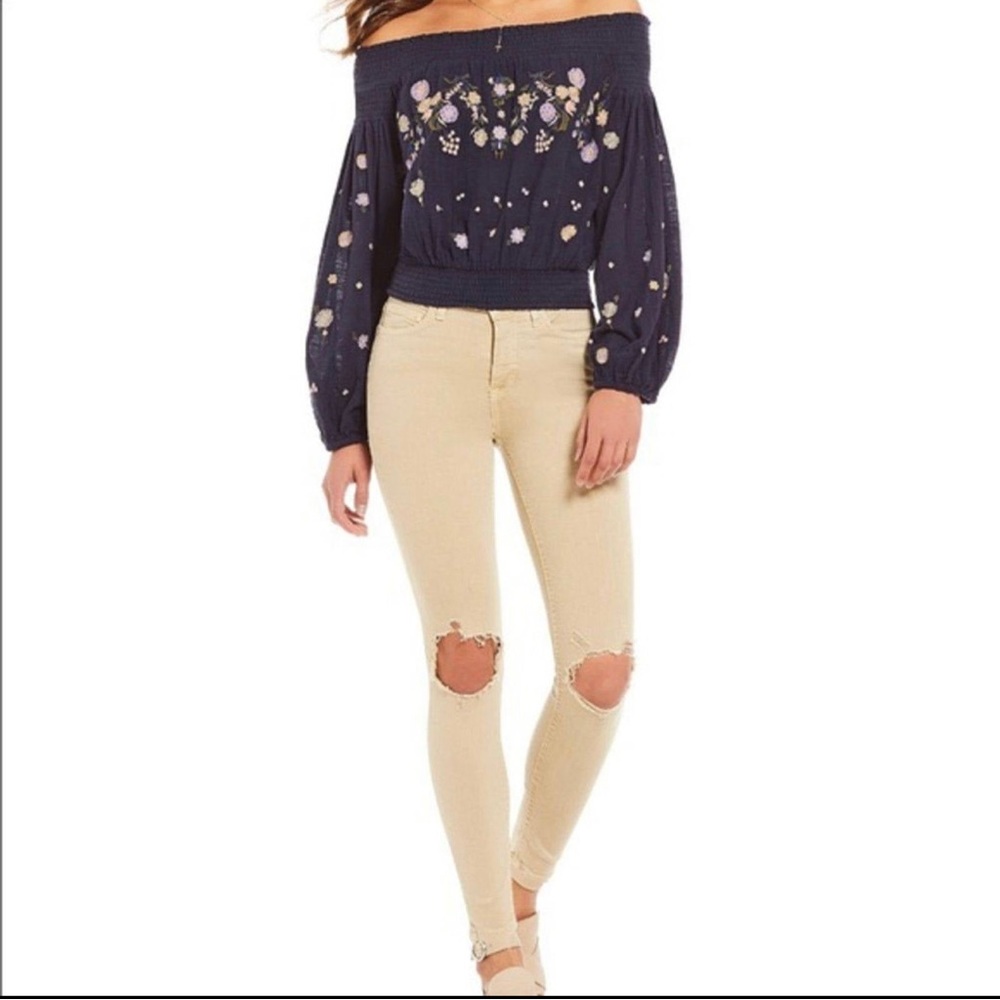 Free People Distressed Skinny Jean